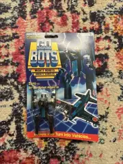 1984 Tonka Go Bots Gobots ZERO Mighty Vehicle Robot Airplane Figure ON CARD H