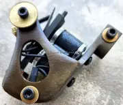 Heat Treat Shorty Jensen Shader Tattoo Machine Brass Hardware Custom French Coin