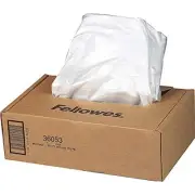 Fellowes 36053 Powershred Shredder Waste Bags for 90S, 99Ci, 99Ms, AutoMax 200C,