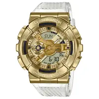 在飛比找蝦皮商城優惠-CASIO G-SHOCK工業金屬錶圈金色透明錶帶GM-11