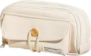 Pencil Case with Multiple Compartments Large Capacity Soft and Durable 3. Super Large Capacity Cloth Stationery Box, White