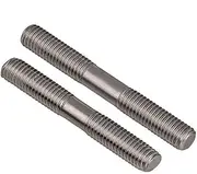 1/2pcs M6 SUS316 Stainless Steel Double End Studs Clamping Type Headless Stud Bolt Screw Tooth Stick Dual Head Threaded Bar(2Pcs M6x80)