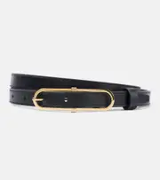 [The Row] The Row Hermine leather belt Inch 33.5 black