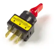 GROTE 82-1909 - 3 Blade Duckbill Toggle Switch, Red, On/Off, Illuminated 20 amp