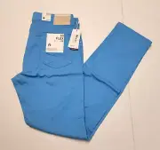 New BRAX HI-FLEX Pants Air Blue Men 34x34 Chuck Modern Fit Chino Seaqual 34 $198