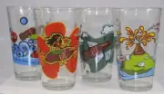 Coca Cola Coke Set of 4 Australian Glasses Mambo Inspired BP release NEW UNUSED
