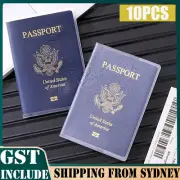 10x Passport Cover Transparent Clear Protector Travel Holder Organizer Carry AUS