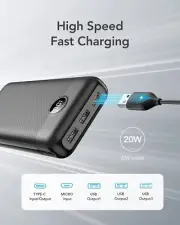 30000mAh Power Bank, 20W PD &QC 3.0 USB C Fast Charging Portable Charger