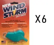 WINDSTORM Safety Whistle TEAL loudest - pack of 6