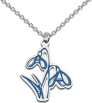 [Lywjyb Birdgot] Vintage Snowdrop Flower Necklace Flower of Hope Gift January Birth Flower gift Pure Love Gift