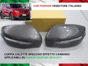Caps Mirror for Nissan Qashqai Juke Effect Carbon Coat of Arms Pair Carbon