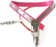 HCUDFN BDSM Male Chastity Belt With Anal Plug 316 Stainless Steel Adjustable Stealth Chastity Cages Device Penis Lock for Men Couples(Waist 70~76cm)