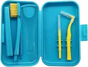 Orthodontic Teeth Cleaning Kit – 4-Piece Braces Care Kit | Portable Teeth Cleaning Tools with Interdental Brush, Soft Bristles | Travel Kit for Braces, Stain Removal, Oral Hygiene on the Go