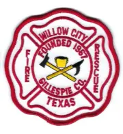 Willow City (Gillespie County) TX Texas Fire Rescue Dept. patch - NEW!