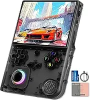 Whatsko RG40XXV Handheld Game Console, RGB Joystick Lighting 4 Inch IPS Screen, RG40XX V Retro Console Built-in 64G Card with 5500+ Games, Supports 5G WiFi, Bluetooth 4.2 and HDMI TV Output (Black)