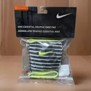 Nike Essential Graphic Knee Pads Unisex Neon Sz XS/S One Pair Dri-Fit Knit Short