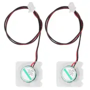 2Pcs 3D Printer Cooling Fan For V6 Hotend LED Light Transparent 2510(12V )