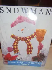 Sakura Debbie Mumm Snowman 8 1/2" cookie tray new in box ~ low fast shipping!