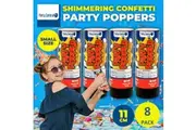 Party Popper 8Pcs Twist Release Cannon Launcher Confetti multicolour 11cm