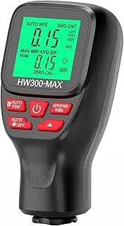 0-2000UM Thickn Gauge High Precise Digital Automobile Film Thickn Meter Car Paint Coating Thickn Tester Three Probe Modes Three ts Switching with Zeroing Calibration Function Black One Size