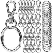 PCS Metal Swivel Snap Hooks with Key Rings, 70PCS Small Lobster Claw 140