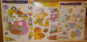3 NEW vintage Color-Clings Easter static cling window decorations Easter Bunny