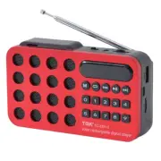 Portable Bluetooth-Compatible FM Radio Receiver with USB TF Card Play and Solar