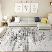 Area Rug Rugs Living Room Rugs Abstract Large Rug Short Pile Soft Morden Rugs Carpet for Bedroom Anti-Slip Carpets (Abstract Lvory/Multi, 200 * 250cm)