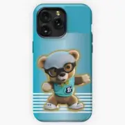 Hip Hop Bear - Lets Dance Blue iPhone X-15 Pro Max / Samsung Galaxy S Tough Case
