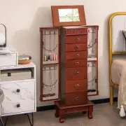 CostwayJewelry Armoire Cabinet Standing Jewelry Storage Organizer