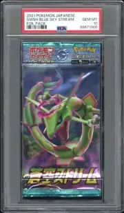 PSA 10 Gem Mint TCG 2021 Blue Sky Stream Japanese Pokemon Booster Pack Rayquaza