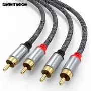 RCA Cable 2 Rca To 2 Rca Stereo Cables Male To Male Aux Cable Jack for Home Thea