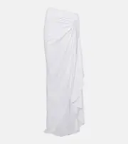 [Christopher Esber] Christopher Esber Crescent draped asymmetric midi skirt AU 6 white