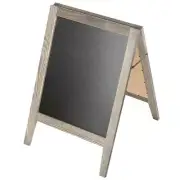 Rustic Wood A-Frame Chalkboard Sidewalk Sign, Double-Sided Chalkboard Easel