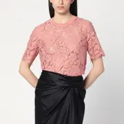 [Dolce & Gabbana] Pink lace T-shirt 40 IT Pink