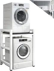 Adjustable Dryer Stand with Stacking Kit Washer Dryer Storage Shelf 400kg Capacity