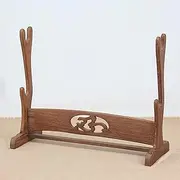 Solid Wood Sword Stand, Sword Holder, Samurai Knife Stand, Decorative Display Stand, handicrafts and Home furnishings- Upgrade 2 Tier 34cm