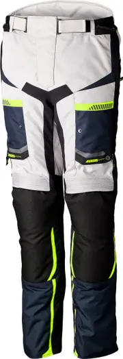 RST Maverick Evo, textile pants waterproof , color: Light Grey/Dark Blue/Black/Neon-Yellow , size: XXL