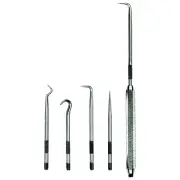 4-Pc Hook and Pick Set with Vinyl Case, Steel, 5-9/16 in Ullman ULLMAN H4W