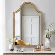 Arched Wood Mirror 24" X 36" Farmhouse Arched Wall Mirror for Bathroom Wood Wall