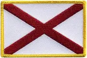 Flag of Alabama - Magnetic Backing - Embroidered Patch/Badge/Emblem