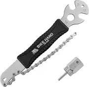 BIKEHAND 2 in 1 Bicycle Cassette Removal Installation Tool with 15mm Pedal Wrench - Compatible with Shimano Sram HG System 7-12 Speed