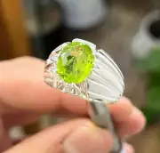 Natural Peridot Stone Oval Peridot Top Quality Peridot Birthstone Peridot Ring