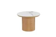 MD Calvin Solid Timber Ceramic Top Round Lamp Table