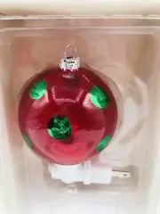 Christmas Ornament Red And Green Hand Painted Cypress Home Night light New