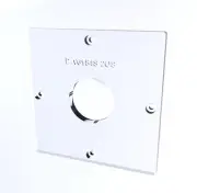 3/8" Thick 6" Square baseplate upgrade with a 2" opening for Dewalt DW6184