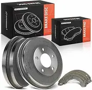 A-Premium Rear Brake Drum and Brake Shoes Replacement for Ford Escape 2001-2007 Mercury Mariner Tribute set of 2