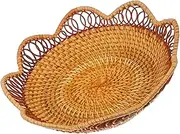Woven Storage Basket for Desk Decorative Bread Basket for Organizing Sundries Kitchen Counter and Home Decor with Unique Design
