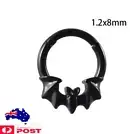Bat Wing Steel Nose Ring Septum Clicker Hoop Helix Daith Piercing