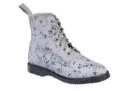 Doc Martens grey wildflowers Evan 7 eye lace up canvas boot size UK9 US11L 10M
